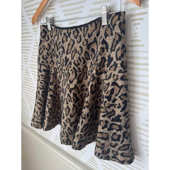 Free People Women’s Size 4 Small Leopard Cheetah Fit n Flare Skirt - Picture 3 of 5